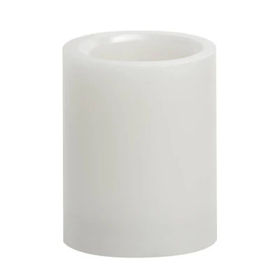 White 3" x 4" LED Pillar Candle By Ashland®