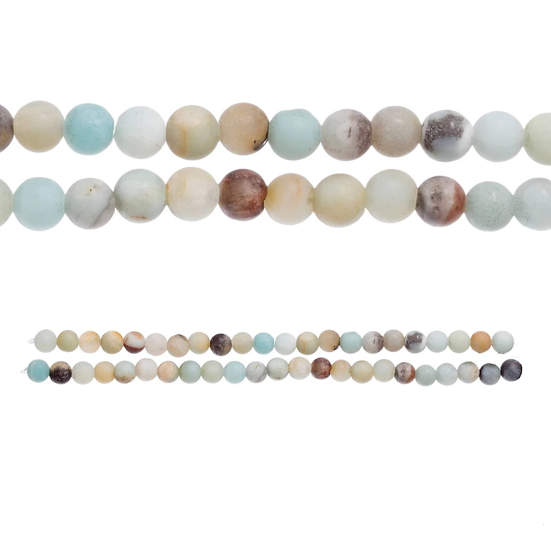 Matte Amazonite Round Beads, 6mm by Bead Landing™