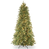 7.5 Ft. Pre-Lit Feel Real® Tiffany Fir Slim Artificial Christmas Tree, Clear Lights