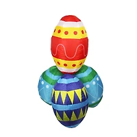 4ft Inflatable Lighted Easter Eggs Stack Yard Decoration