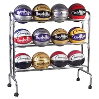 Champion Sports Silver 3 Tier Ball Cart