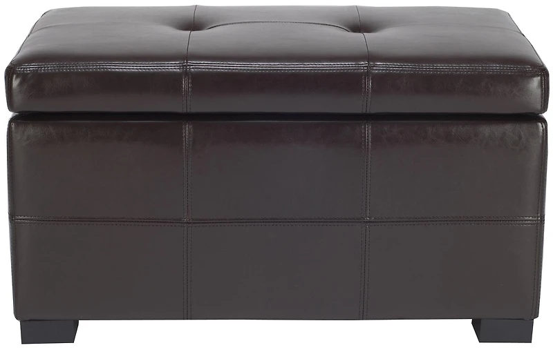 Maiden Small Tufted Storage Bench in Brown