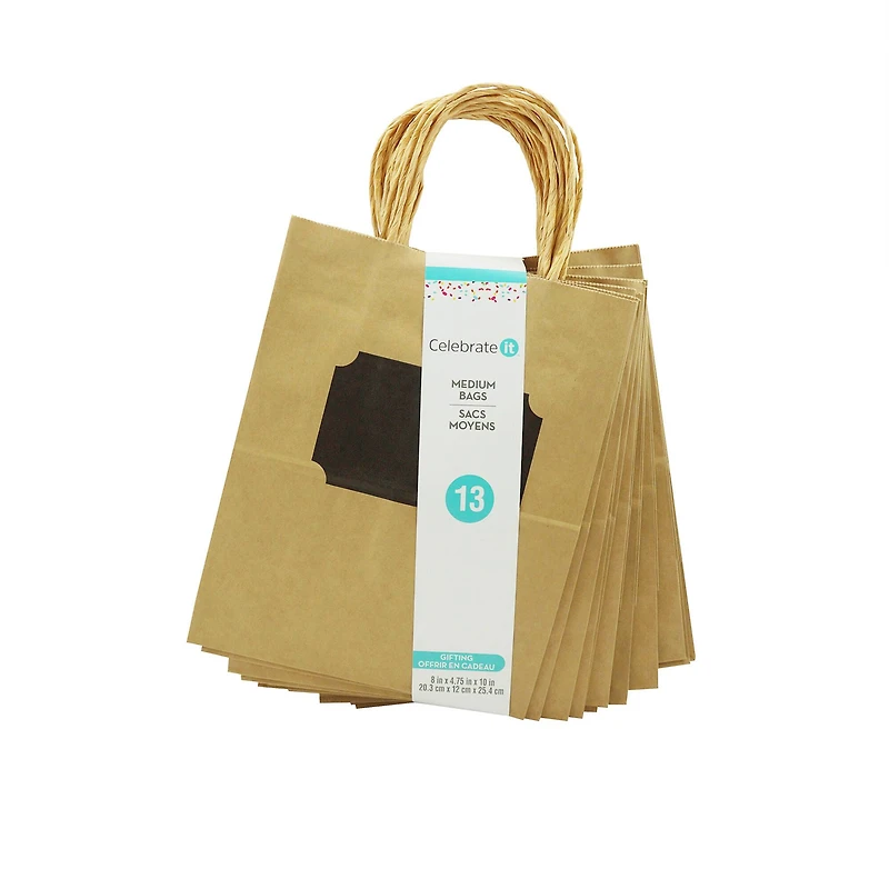 Medium Gift Bags with Chalk Label By Celebrate It™