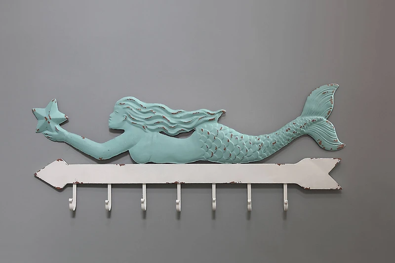 Hello Honey® Mermaid Wall Hanger with Hooks