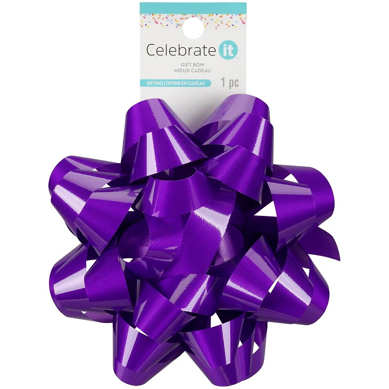 5.75" Purple Lacquer Gift Bow by Celebrate It™