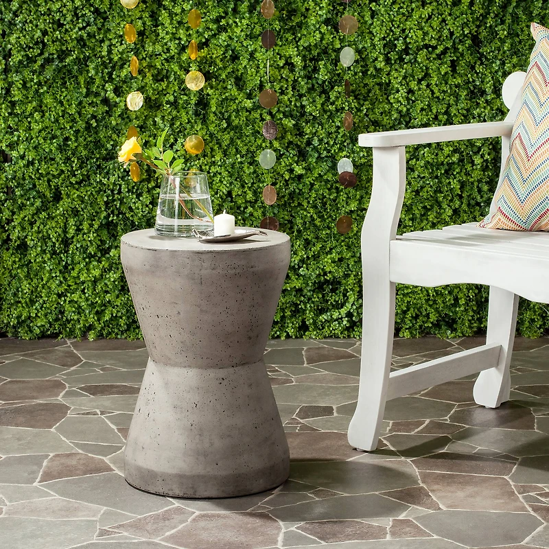 Torre Concrete Stool in Dark Grey