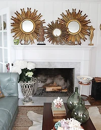 Hello Honey® Sunburst Mirror, Gold Finish
