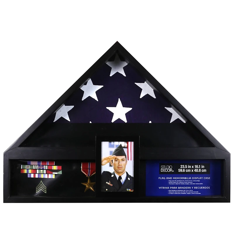 Deluxe Flag Case with Photo Display by Studio Décor®