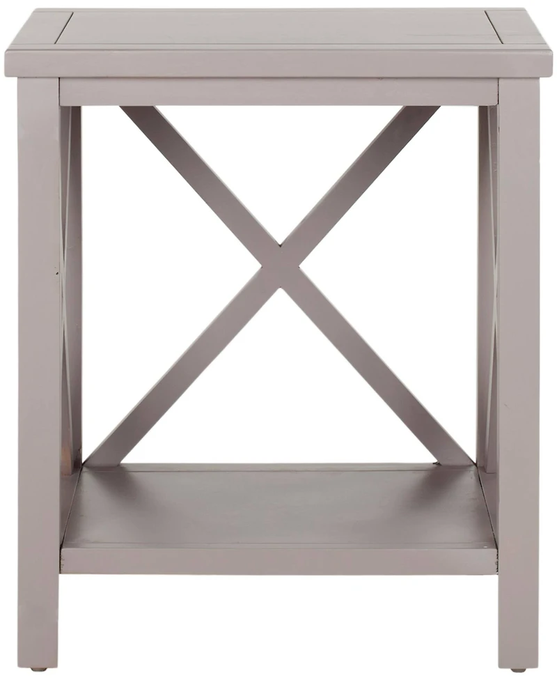 Candace End Table in Grey
