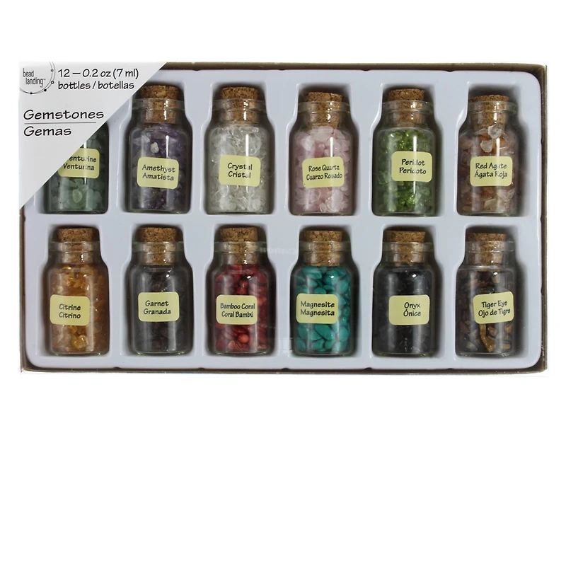 6 Pack: Bottles of Gemstones by Bead Landing™, 0.2oz.