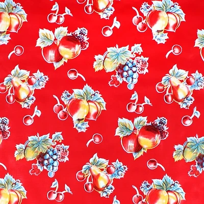 Red Pears & Apples Oilcloth