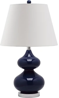 Eva Double Gourd Table Lamp in Navy
