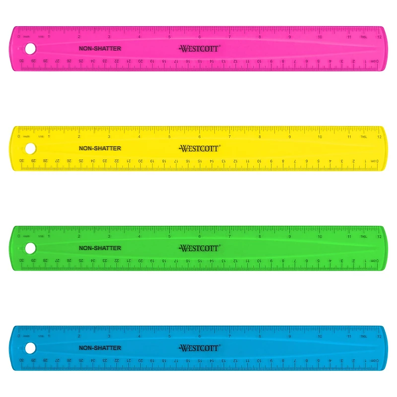 Assorted Westcott® Translucent Shatterproof Ruler