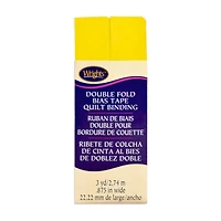 7/8" Canary Double Fold Bias Tape Quilt Binding - 3 Yards