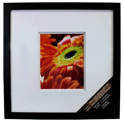 Gallery Black Square Wall Frame with Double Mat by Studio Décor