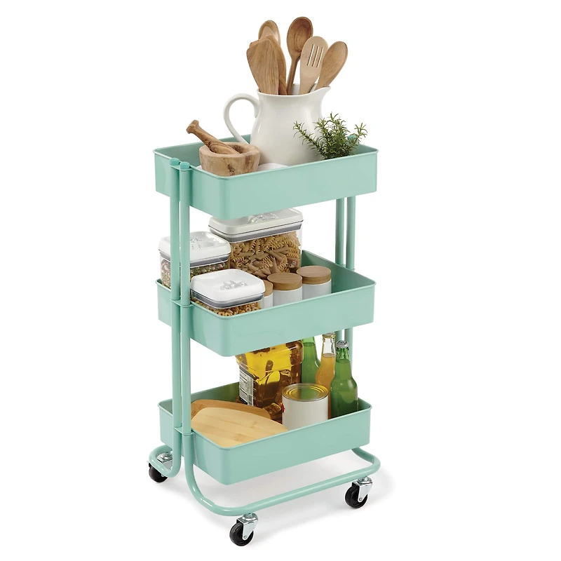 Lexington 3-Tier Rolling Cart by Simply Tidy