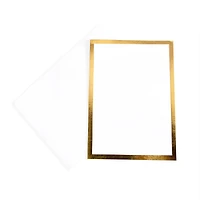 12 Packs: 40 ct. (480 total) Gold Foil Flat Cards & Envelopes by Recollections™, 5" x 7"