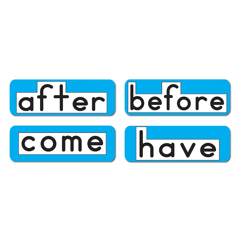 Ashley Productions 1.5" x 4.5" Turquoise Magnetic Big Wall Words, Level 1