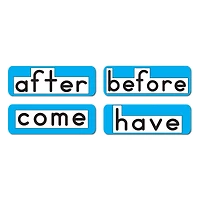 Ashley Productions 1.5" x 4.5" Turquoise Magnetic Big Wall Words, Level 1