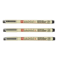 Pigma® Graphic™ Black 3 Pen Set