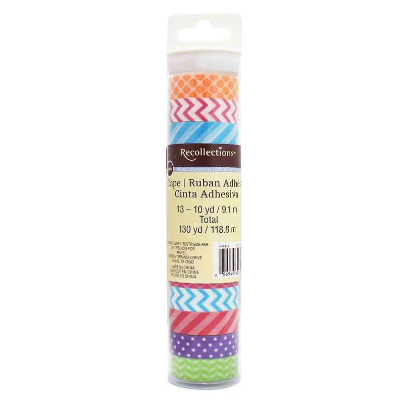 Basics Print Washi Tape Tube by Recollections™