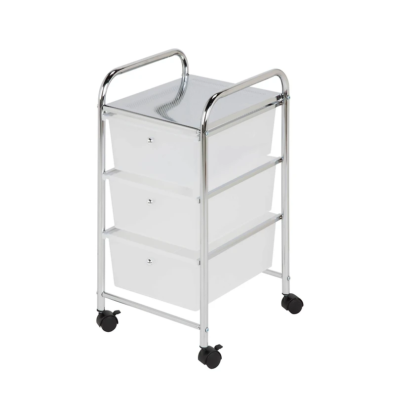 Honey Can Do 3 Drawer Plastic Storage Cart