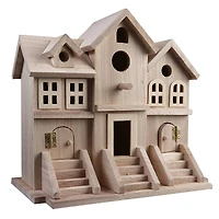 9.5" Brownstone Wood Birdhouse by Make Market®