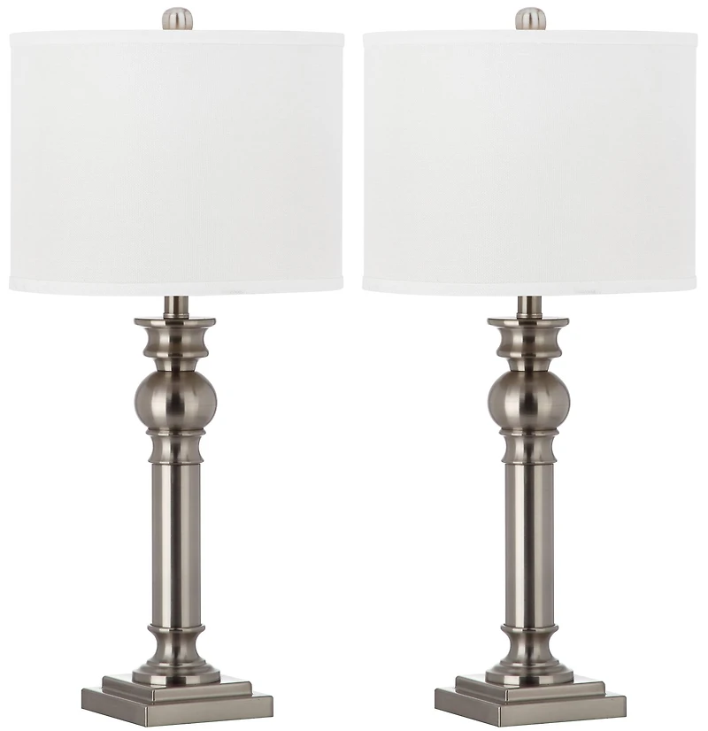 Argos Column Lamp Set in Nickel