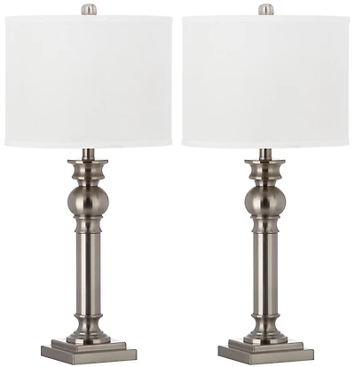 Argos Column Lamp Set in Nickel