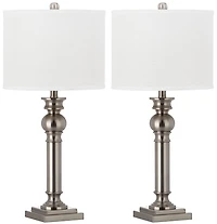 Argos Column Lamp Set in Nickel