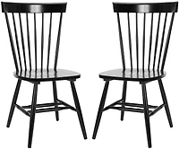 Parker Spindle Side Chair Set of 2 in Black