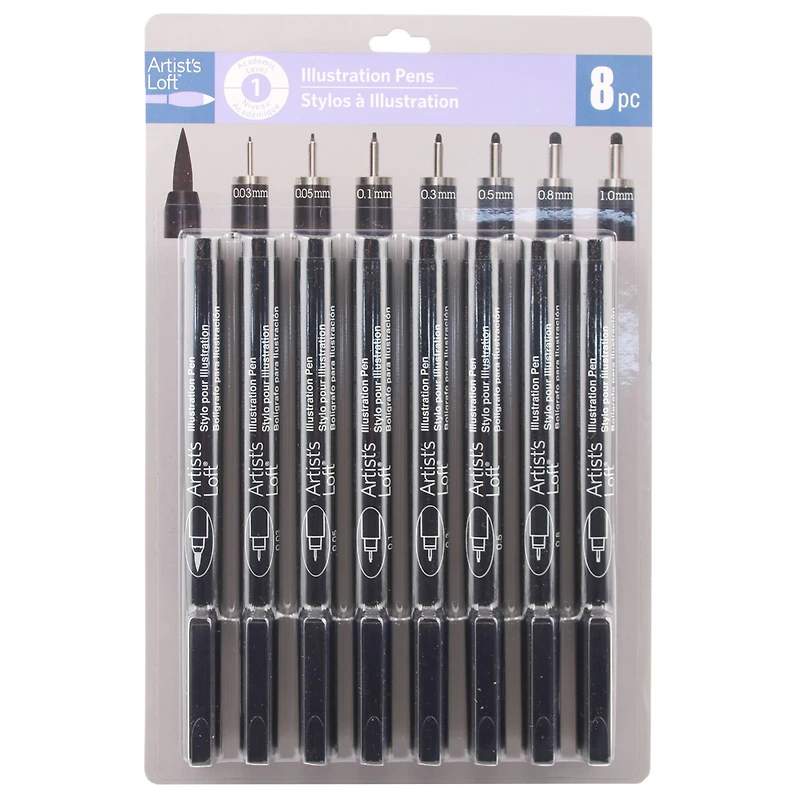 Multi Tip Black Illustration Pen Set By Artist's Loft™