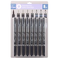 Multi Tip Black Illustration Pen Set By Artist's Loft™