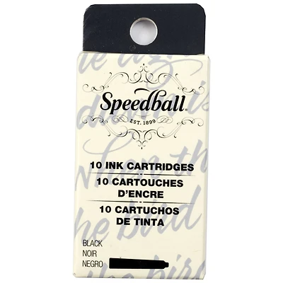 Speedball® Calligraphy Fountain Pen Cartridges Black Ink 10-Pack