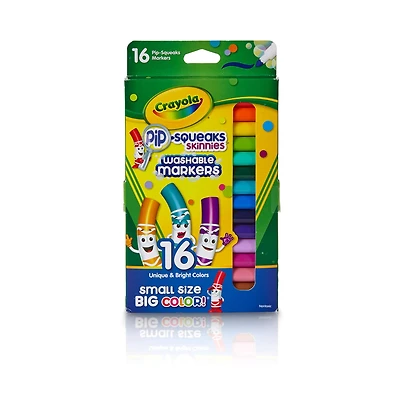 12 Packs: 16 ct. (192 total) Crayola® Pip-Squeaks™ Skinnies™ Washable Markers