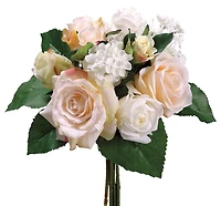 Peach & Cream Rose & Hydrangea Bouquet
