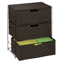 Honey Can Do Espresso 3-Drawer Chest with Wheels