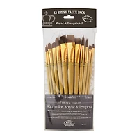 Royal & Langnickel® Zip N' Close Brown Taklon Brush Set