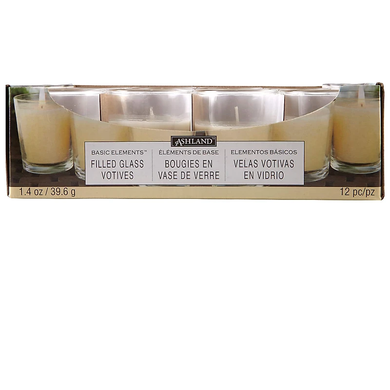12 Glass Votive Candles by Ashland® Basic Elements
