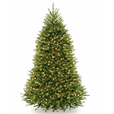 7.5 ft. Pre-Lit PowerConnect™ Dunhill® Fir Artificial Christmas Tree, Clear Lights
