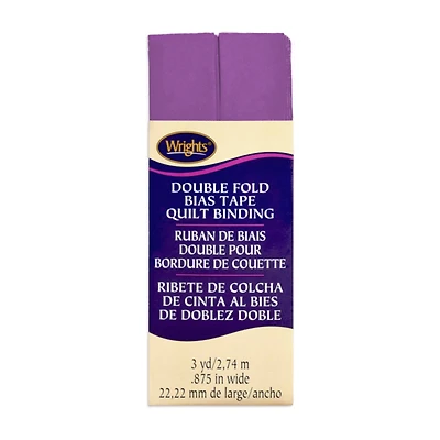 7/8" Purple Double Fold Bias Tape Quilt Binding - 3 Yards