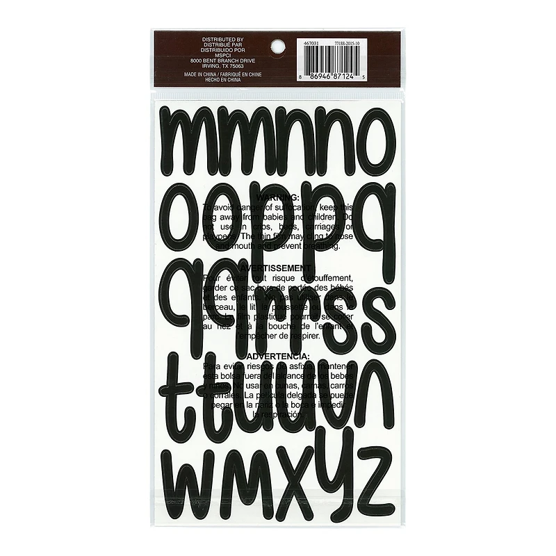 Black Large Marker Font Alphabet Stickers by Recollections™