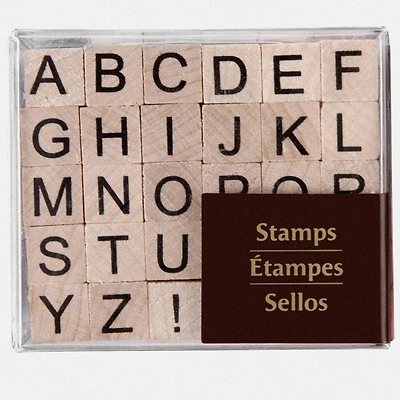 6 Pack: Small Uppercase Alphabet Wood Stamp Set by Recollections™
