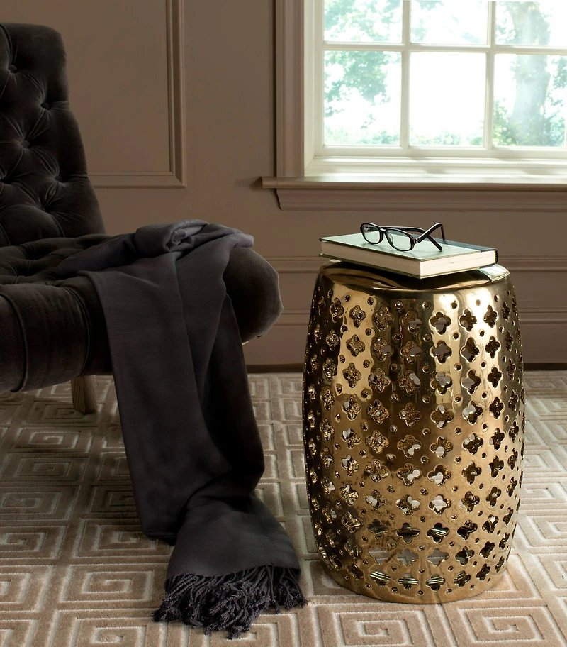 Lacey Garden Stool in Gold