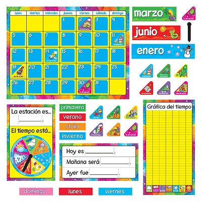 Calendario Anual in Spanish Bulletin Board Set