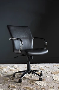 Lysette Desk Chair in Black