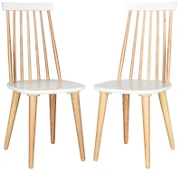 Burris Side Chair Set of 2 in Natural & White