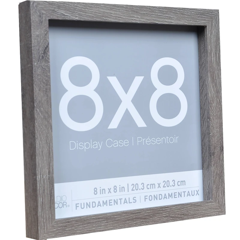 3 Pack Fundamentals 8" x 8" Gray Shadow Boxes by Studio Décor®