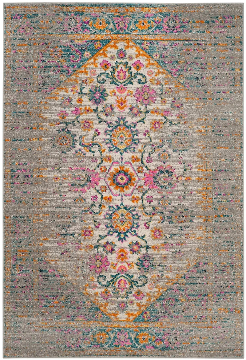 Madison Distressed Medallion 4' X 6' Area Rug