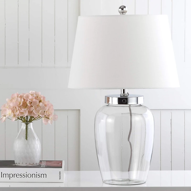 Evan Clear Glass Table Lamp in Glass